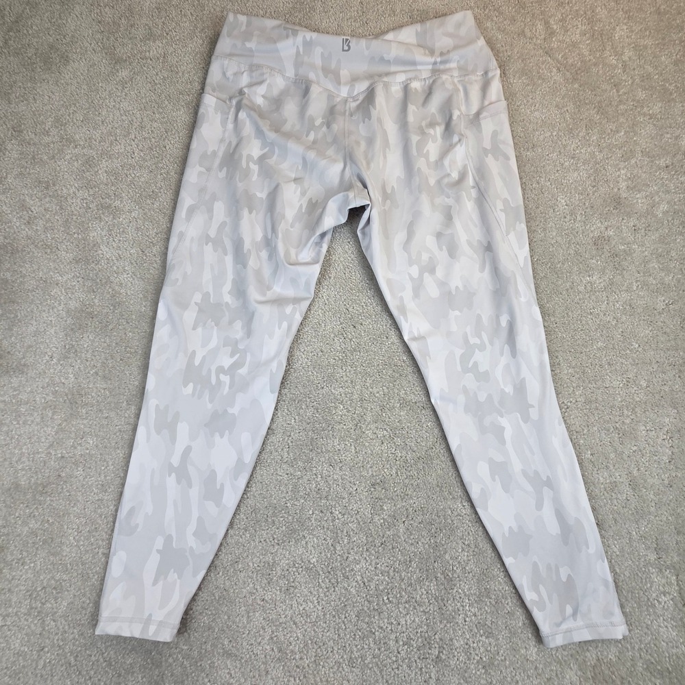 Buffbunny Collection Leggings Womens 3XL White Grey Camo High Rise Pocket